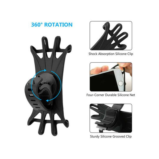 Bicycle Bike Phone Holder Mountain Road Bike Handlebar Mount Bracket Silicone