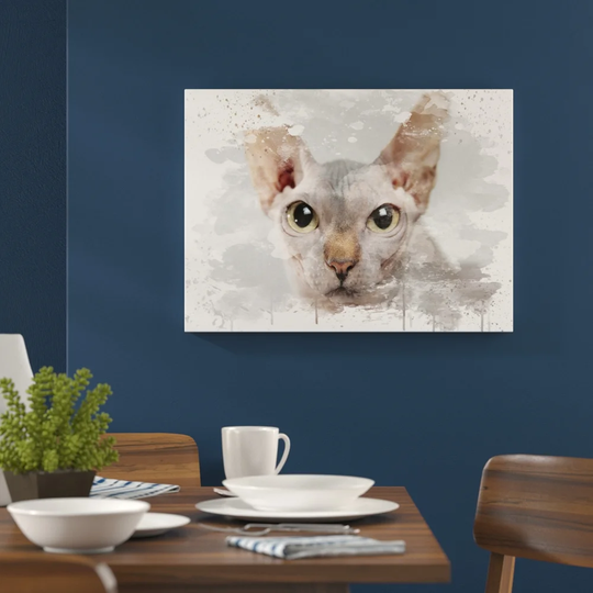 'Sphynx Cat' Graphic Art Print Poster