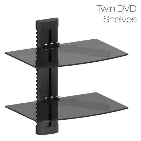Double Glass TV Shelf
