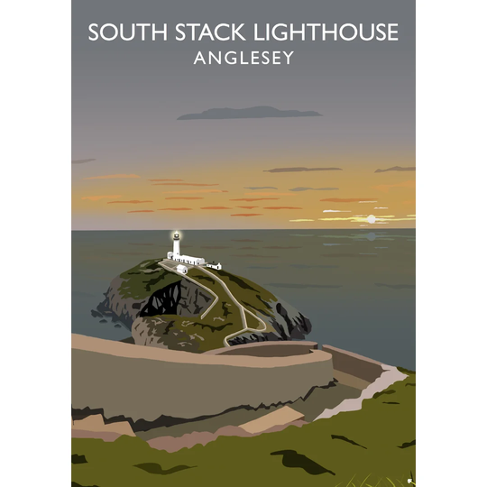 South Stack Lighthouse 2 by Richard O'Neil - Graphic Art Print on Paper