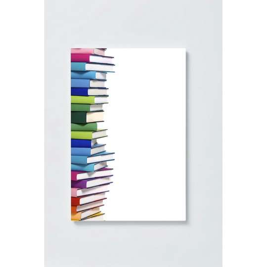 Books Motif Magnetic Wall Mounted Cork Board
