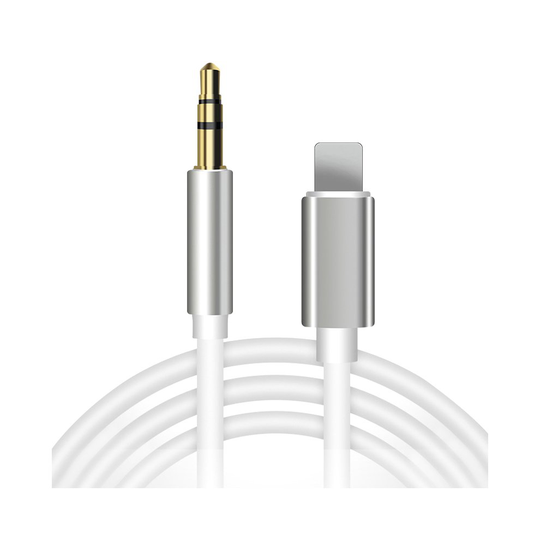 (Sliver) Lightning to 3.5mm AUX Audio Car Adapter Cable Cord For iPhone 7 8 Plus X S XR