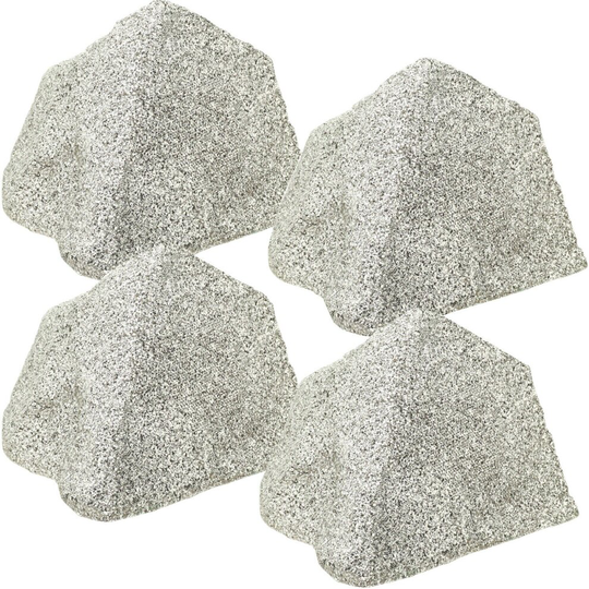 4x 75W 8OHM Realistic Rock Speaker Granite Grey Waterproof Outdoor Garden Music