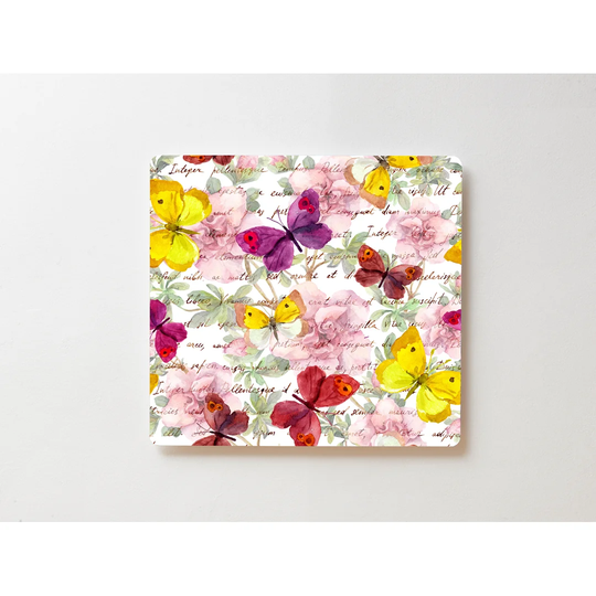 Backlight Motif Wall Picture Fonts Butterflies Magnetic Cork Board