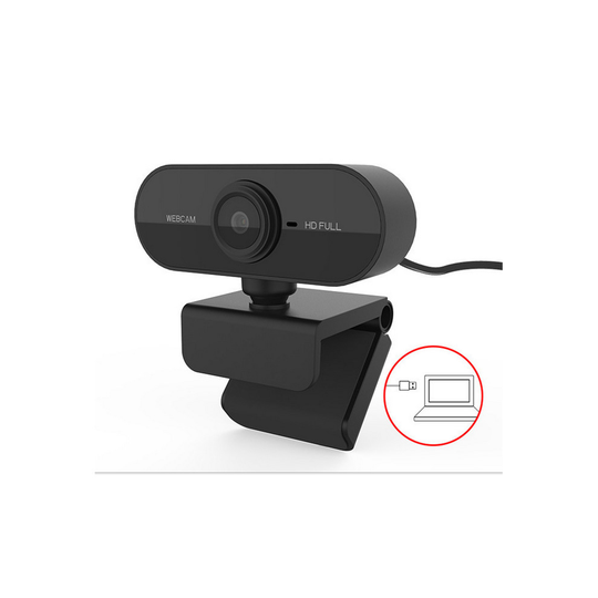 Black 1080P HD Webcam | HD Plug & Play Web Camera With Mic