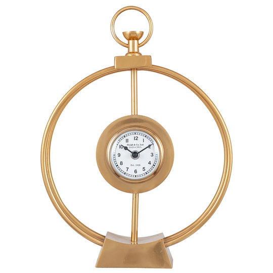 Celestial Gold Metal Framed Standing Clock