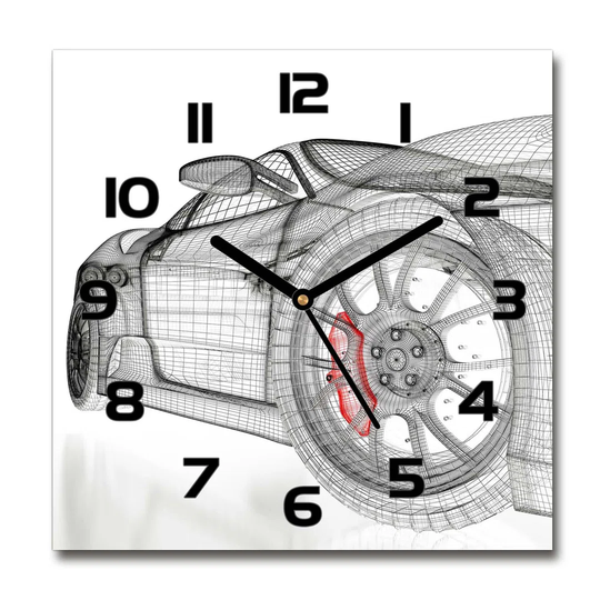 Car Grid Silent Wall Clock