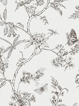 Superfresco Easy Nature Trail White Mica Wallpaper