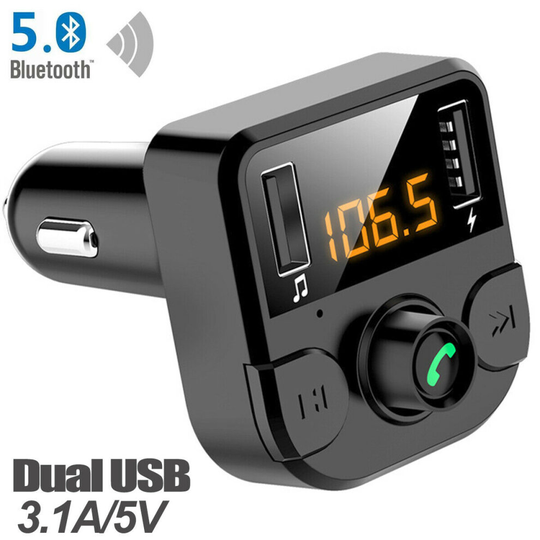 Wireless Bluetooth 5.0 Car FM Transmitter 2USB Fast Charger MP3 Player