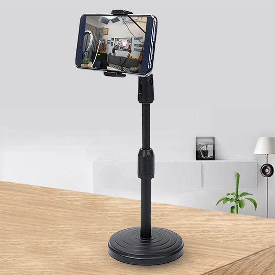 Phone Holder Strong Bearing Capacity Adjustable Hands-free Desk Smart Phone Bracket for Livestreaming