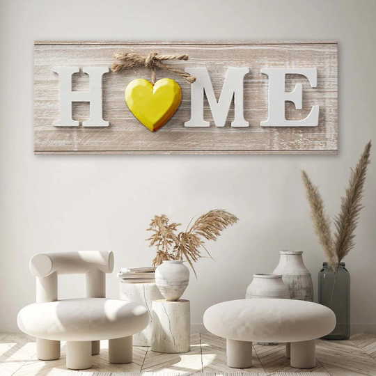 Canvas Print, Yellow Quotes