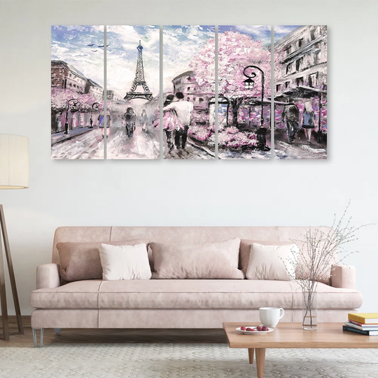 Canvas Print France Paris Eiffel Tower Pink