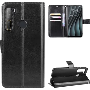 HTC Desire 20 Pro Wallet Case with Magnetic Closure - Black