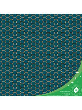 Contour Hexagon Lattice Anti-Bacterial Teal Wallpaper