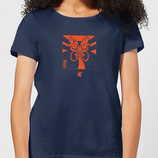 Samurai Jack Aku Kanji Women's T-Shirt - Navy - S - Navy