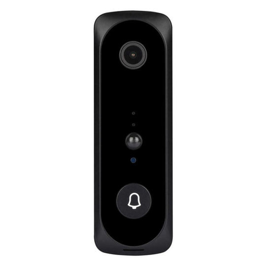 (Black Doorbell+Battery) Smart WiFi Doorbell Wireless IR Video Camera Intercom Record Home
