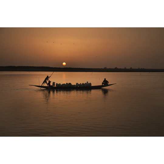 Sunset With Canoe