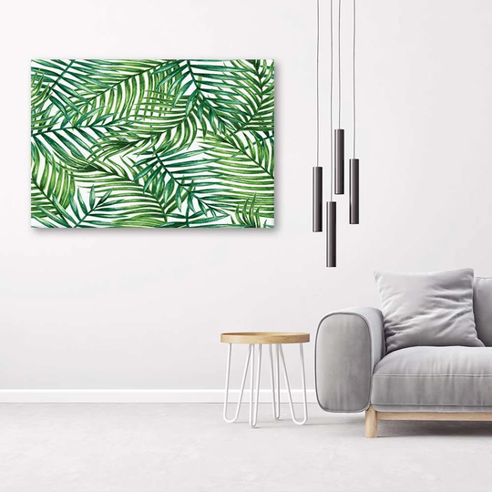Canvas Print Leaves Abstract Green