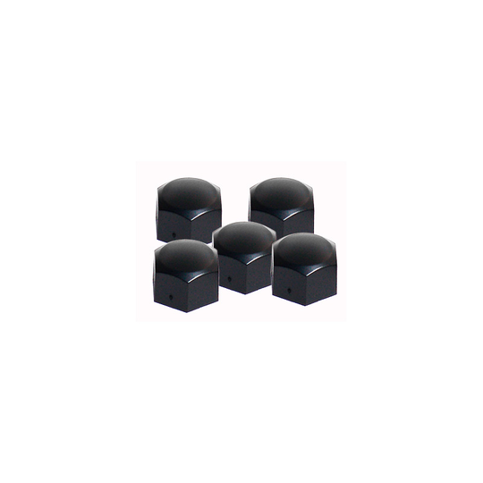 Simoni Racing Wheel Nut Caps - 17mm - Black - Set of 20 pieces SR CBN17