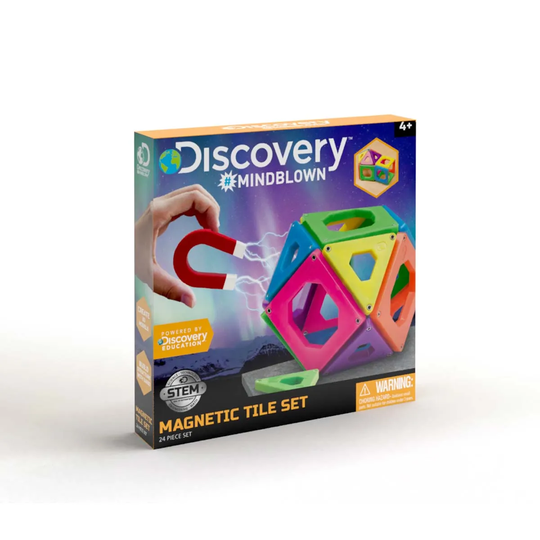 Discovery #Mindblown Toy Magnetic Tiles 24Pcs