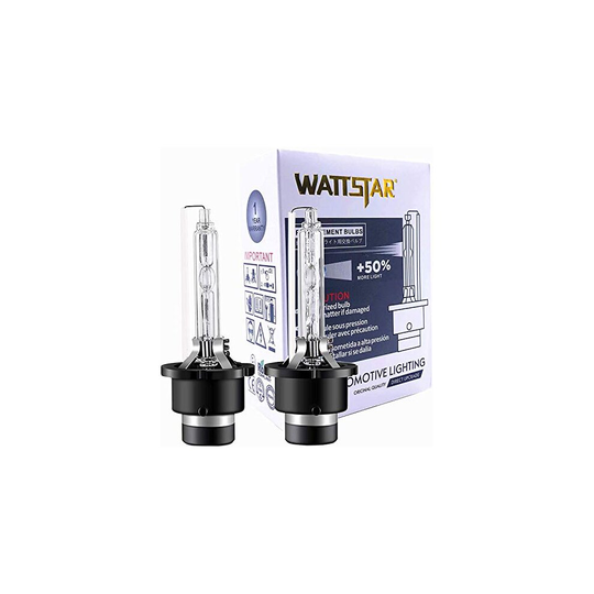 Wattstar Car HID D4S Xenon Headlight Bulbs, 35W 6000K 12V Diamond White OEM Replace for Halogen or LED Exterior Headlight Bulbs (Pack of 2)...