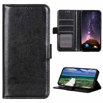 Sony Xperia 10 IV Wallet Case with Magnetic Closure - Black