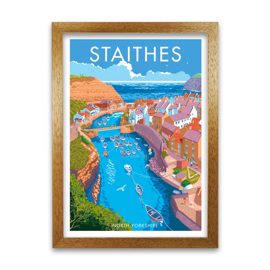 Staithes by Stephen Millership - Graphict Art Print on Paper