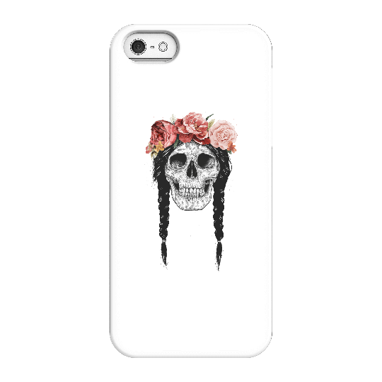 Balazs Solti Skull And Flowers Phone Case for iPhone and Android - iPhone 5/5s - Snap Case - Matte