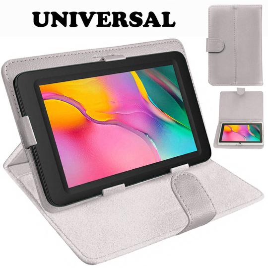 (White) Universal 7 Inch Tablet Case Cover For All Brands
