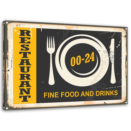 Canvas Print Retro Vintage Sign
