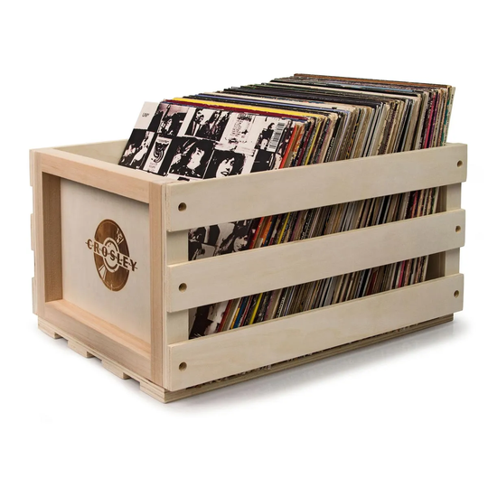 Crosley Rustic Wooden Lightweight Crate Record Holder