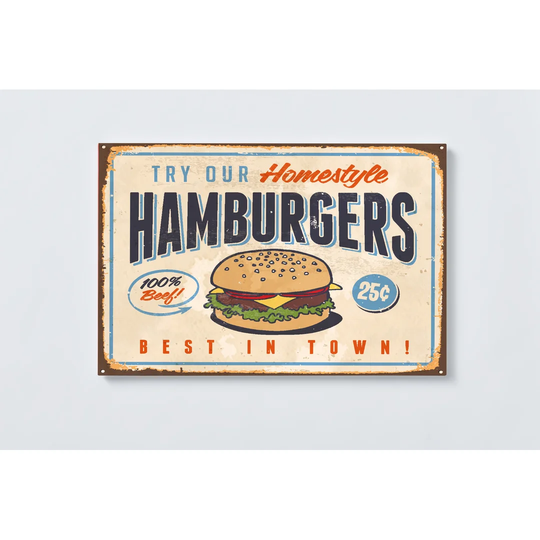 Hamburger Magnetic Wall Mounted Cork Board