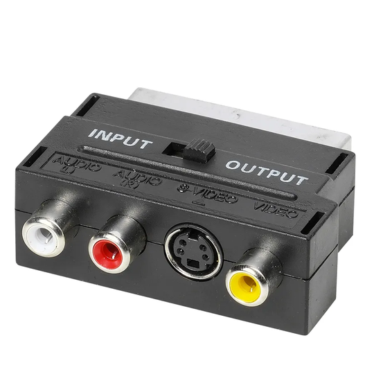 Vivanco Scart/Mini to 3 x RCA Socket Adapator