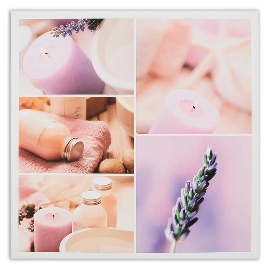 Canvas Print Purple Zen Spa Candles
