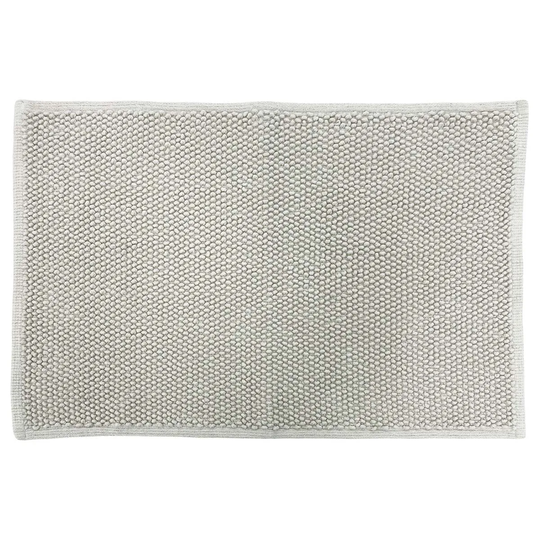 The Linen Yard Loft Woven Cotton Anti-slip Bath Mat Dove