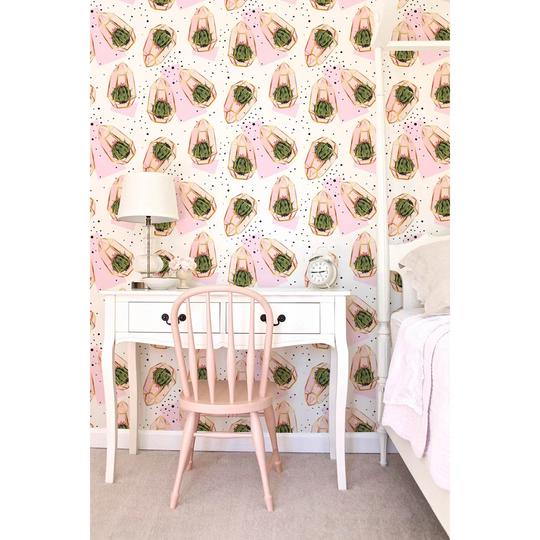 Jalein Geometric Cactus Illustration Dots Wallpaper