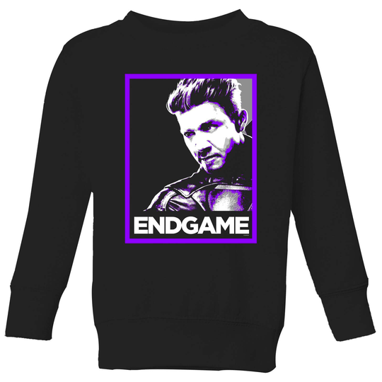 Avengers Endgame Hawkeye Poster Kids' Sweatshirt - Black - 3-4 Years - Black