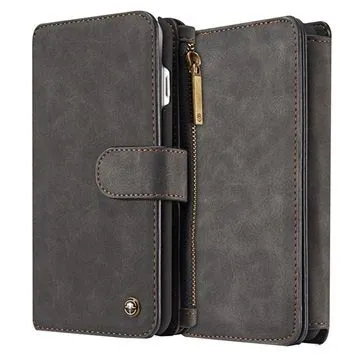 iPhone 7 Plus Caseme Multifunctional Wallet Leather Case - Black