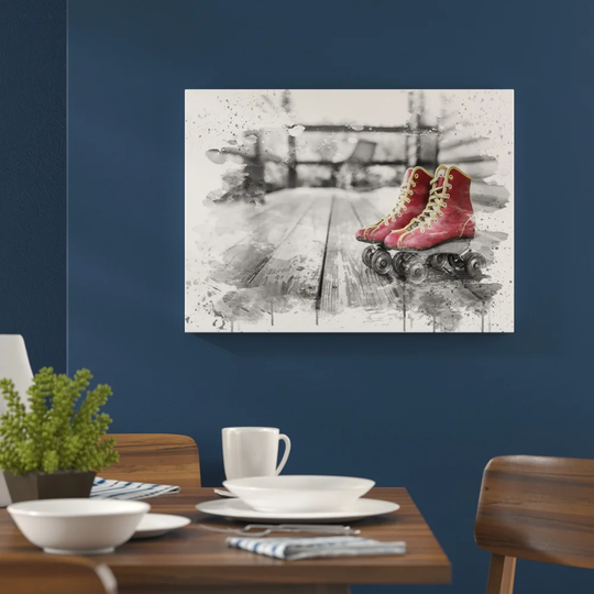 'Roller Derby Skates Boots' Graphic Art Print Poster
