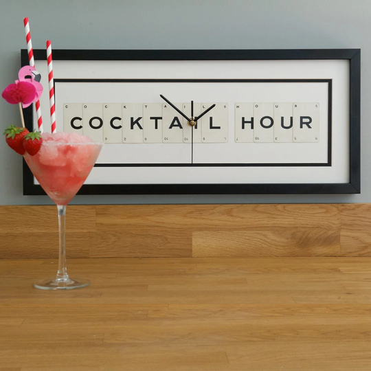 Hawkesbury 'Cocktail Hour Typography' Wall Clock