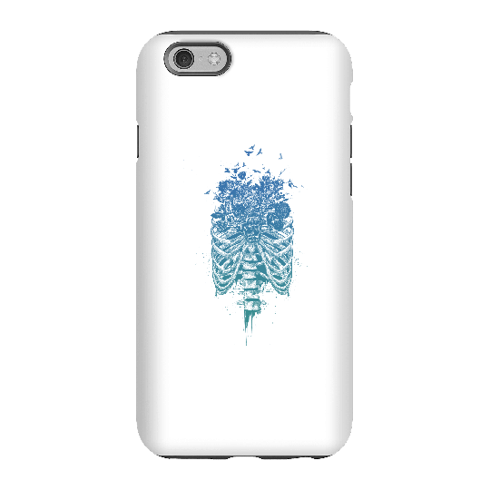 Balazs Solti Ribcage And Flowers Phone Case for iPhone and Android - iPhone 6S - Tough Case - Gloss