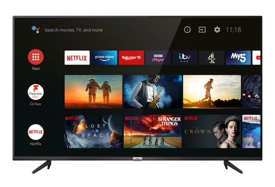 TCL 43P615K 43" Television, 4K Ultra HD, Smart Android TV with Freeview Play