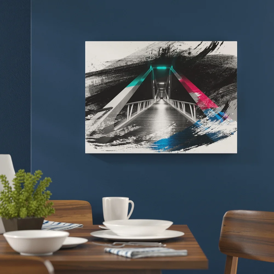 'Architecture Bridge' Graphic Art Print Poster