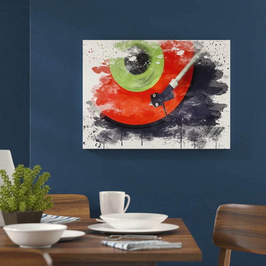 'Turntable Record Vinyl' Graphic Art Print Poster