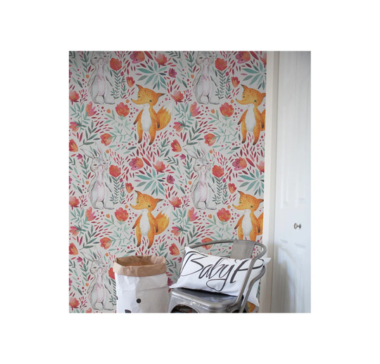 Rochford Utensil Vintage Foxy Animals Wild Animals Wallpaper