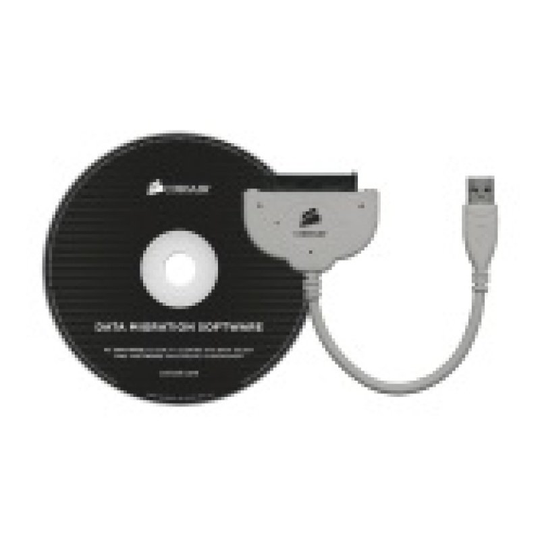 Corsair CSSD-UPGRADEKIT SSD and Hard Disk Drive (HDD) cloning kit with USB3.0 cable and migration software in CD