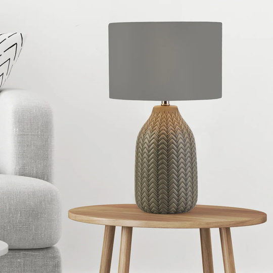 Shirlene Grey Ceramic Table Lamp