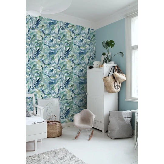 Walllpaper Roll 208X146cm Mural Decoration Kitchen Livingroom Bedroom Wallpaper Material With Print - Floral Pastel Leaves