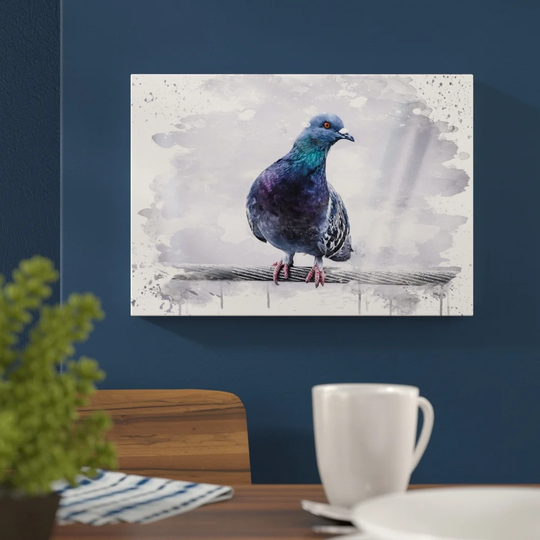 'Pigeon Bird' Graphic Art Print Poster