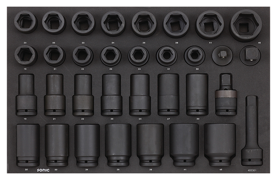 Sonic Power socket set 3/4" 33-piece 403301